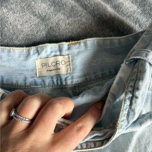 Pilcro Sky Blue Denim Trousers